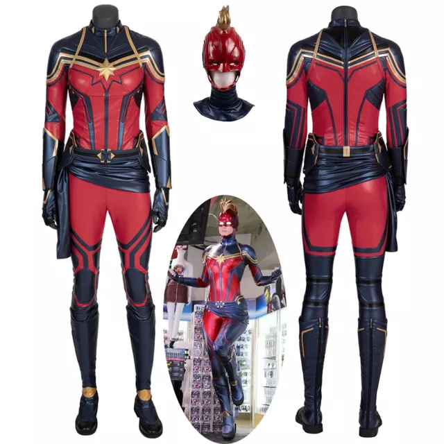 Avengers Endgame Captain Marvel Costume Cosplay Suit Carol Danvers Ver 1