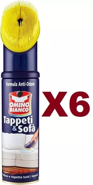 3 PZ OMINO Bianco Tappeti E Sofa Smacchiatore Schiuma Con Spazzola Spray  300Ml EUR 25,90 - PicClick IT