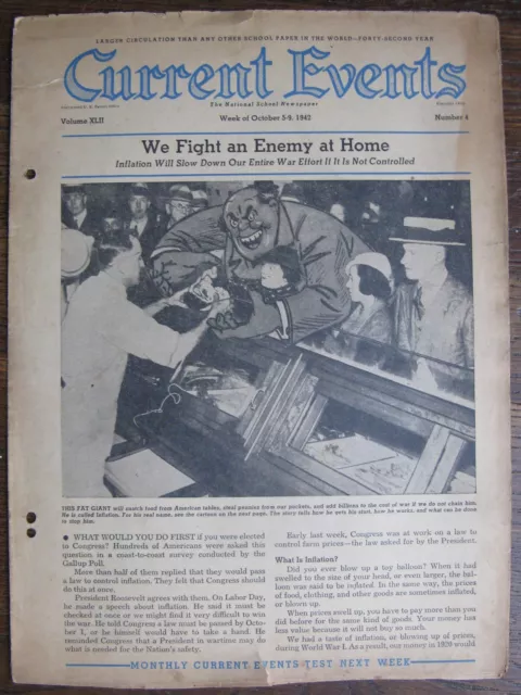 October 5-9, 1942 "Current Events", The National School Newspaper, 8 pages