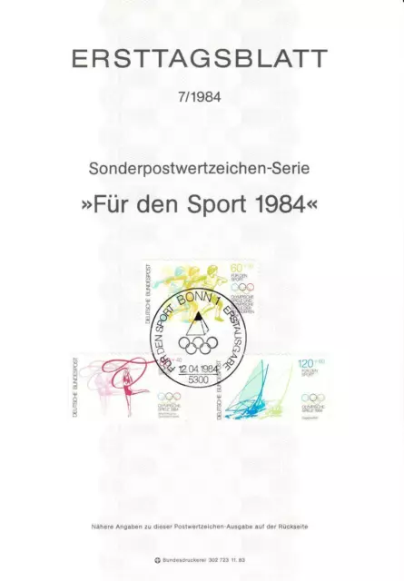 Bund ETB Nr. 7/1984 - Für den Sport 1984