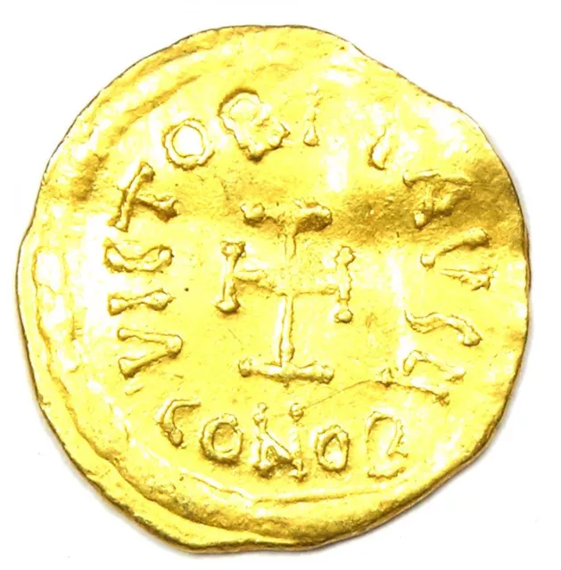 Heraclius Gold AV Tremissis Gold Byzantine Coin 613-641 AD - Good VF (Very Fine) 2