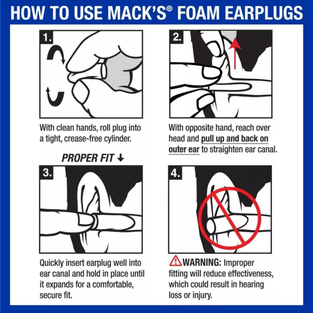 Mack's Tub of Snore Blockers Soft Foam Earplugs 100 Pairs 3