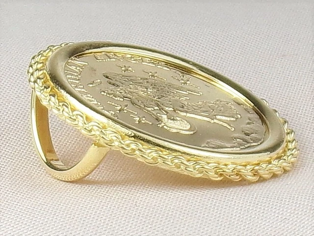 14k Yellow Gold .585 Guardian Angel Fine "Forever At My Side" Medallion Pendant 2