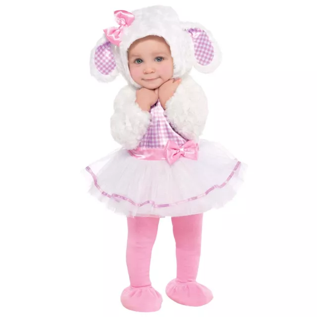 Abito da bambina bambino carino rosa Natale piccolo agnello pecora costume abito elegante