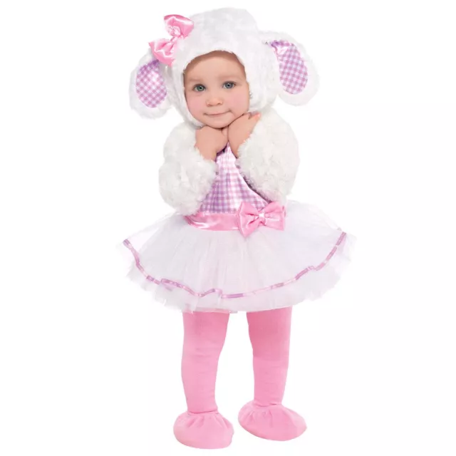 Mädchen Baby Kleinkind süß rosa Weihnachten kleines Lamm Schaf Outfit Kostüm