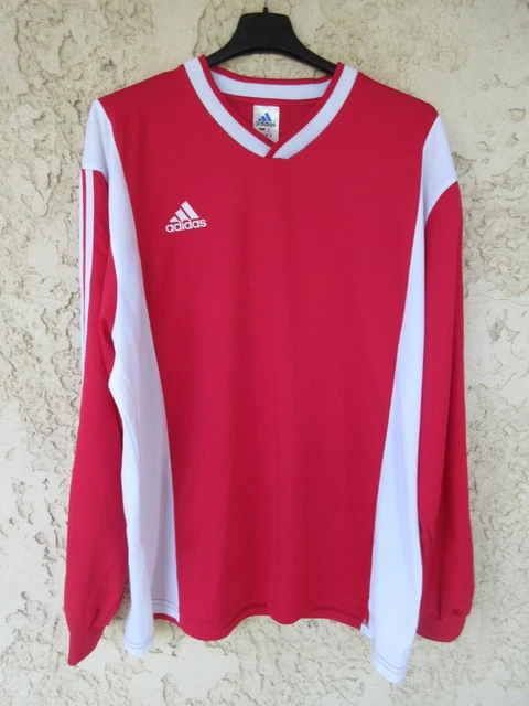 MAILLOT FOOTBALL TRAINING ADIDAS manches longues rouge L