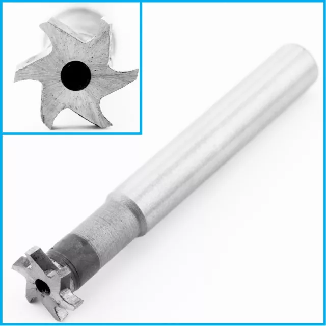 12mm x 2mm HSS 6 Flute T-Slot Milling Cutter Mill End Metalworking Drilling