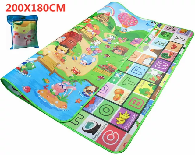 Baby Crawling Play Mat Educational Alphabet Game Rug For Children 200x180cm