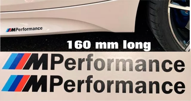 2x FOR BMW M PERFORMANCE SIDE SKIRT M Sport VINYL STICKERS DECAL STRIPES