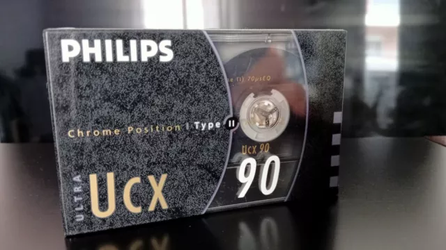 1x PHILIPS UCX 90 - High position  CASSETTE TAPE BLANK new SEALED made in France