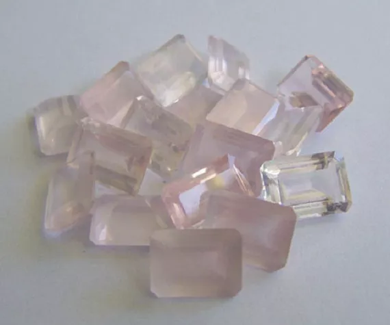 Sur Vends Naturel Rose Quartz 7x9mm Pour 8x10mm Octogone à Facettes Coupe Libre 3