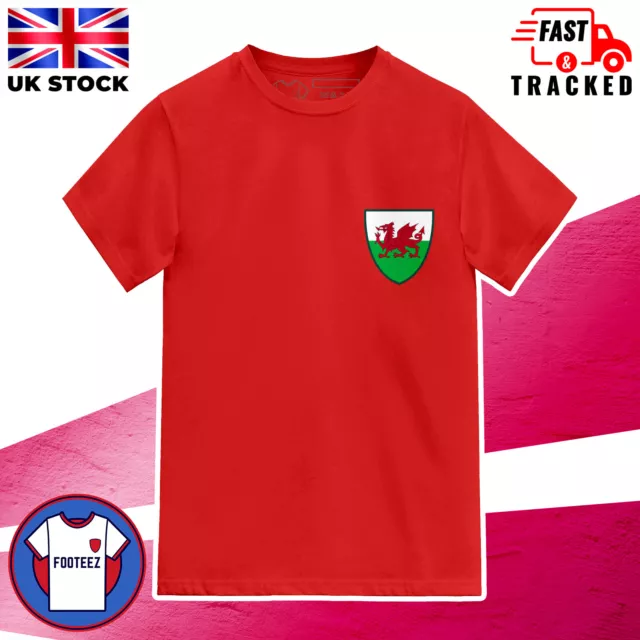 Kids Wales National Team Football TShirt World Cup Euro Tee Top T-Shirt