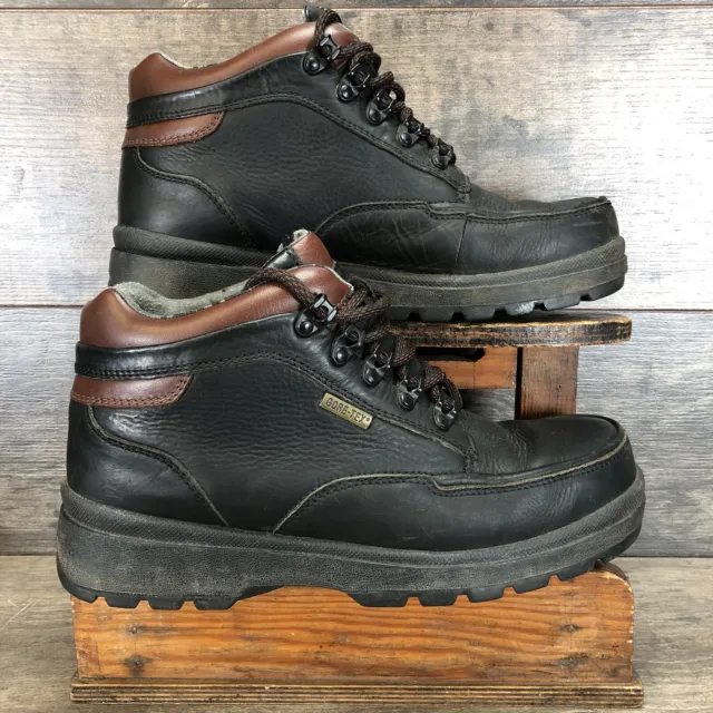 CLARKS GORE TEX Black Leather Boots Mens UK 9 US 10 EU 43 £19.99 ...