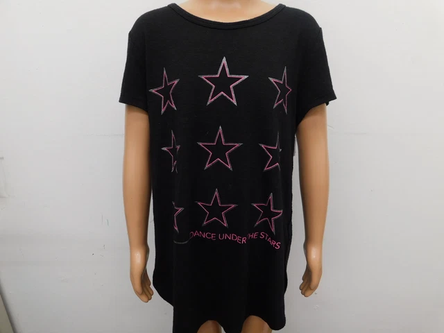 Dance Costume Justice  Large Child Black Top Short Sleeve