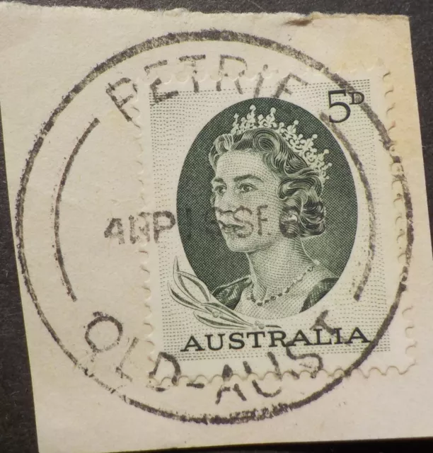 1965 Petrie.Qld Postmark on piece(LotE1023923266)Free Postage