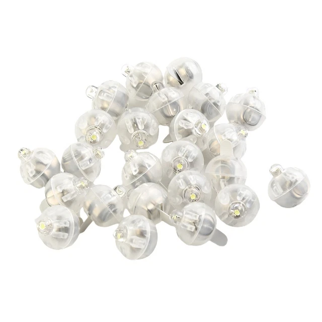 25 piezas luces de globo LED individuales batería pequeña/inalámbrica artesanal brillo fiesta hágalo usted mismo.