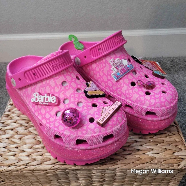 LIMITED CROCS X Barbie The Movie Mega Crush Clog Electric Pink W 10/M 8