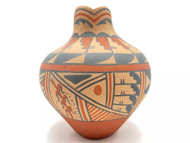 Handmade Native American Pottery Pot Jemez Hand Painted Indian Home Decor Vase