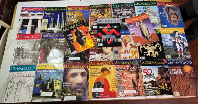 lot 24 ARCHAEOLOGY magazines 4 complete years  history ruins ancient cultures