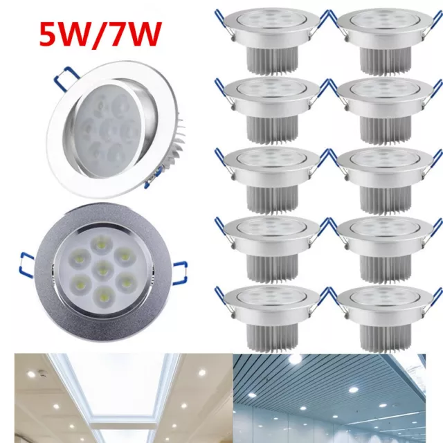 4/10PC 5/7W RECESSED Downlight Led Ceiling Lamp 220V 110V Spot Light ...