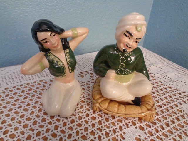 Vintage Ceramic Arts Studio Sultan On Pillow & Harem Figurine Betty Harrington
