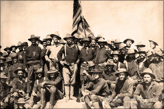 Poster, Many Sizes; Theodore Roosevelt And His Rough Riders On San Juan Hill P2