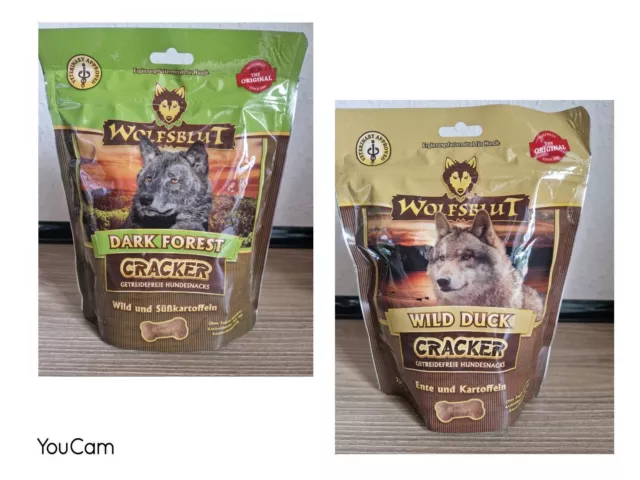 🐶 2x Wolfsblut Cracker Dark Forest Wild Duck Leckerlis Hunde Snacks🐶