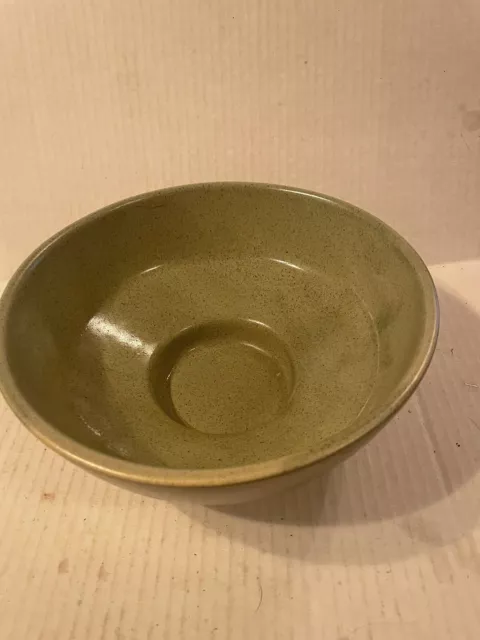 Vintage Haeger USA Pottery 101 Green 8" Footed Serving Bowl
