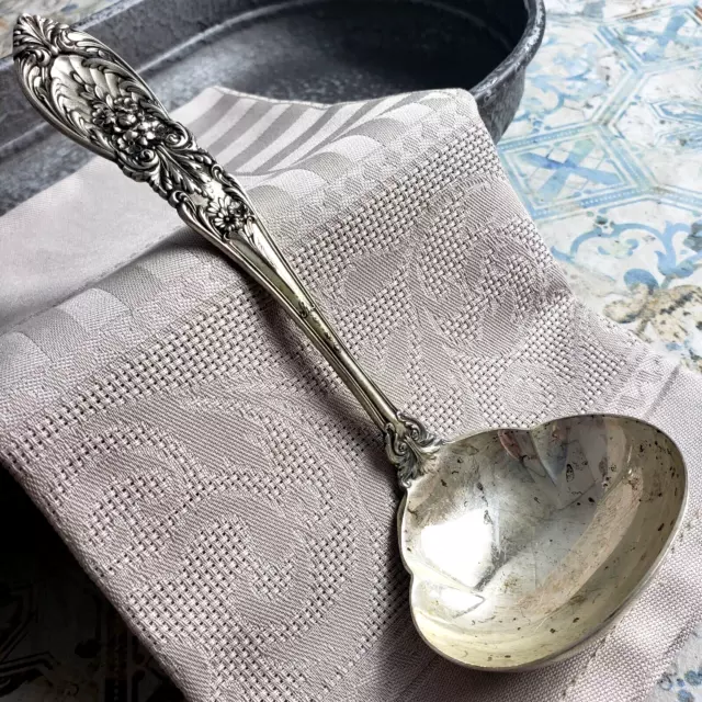 INTERNATIONAL SILVER RICHELIEU 1935 NO MONO Sterling 6.5" Gravy Ladle Soup Sauce