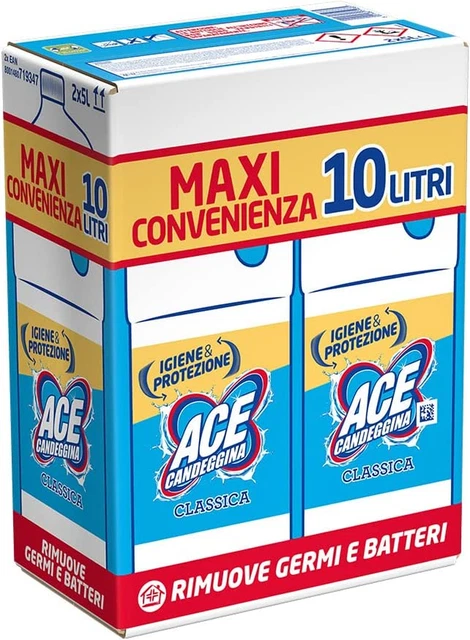 Candeggina Classica, Confezione Da 2 Flaconi X 5 Litri