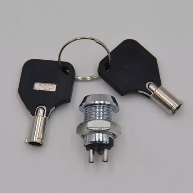 2 Barrel Key Operated Security Barrel Switch Set SPST Ein Aus 2 Position 907A UK