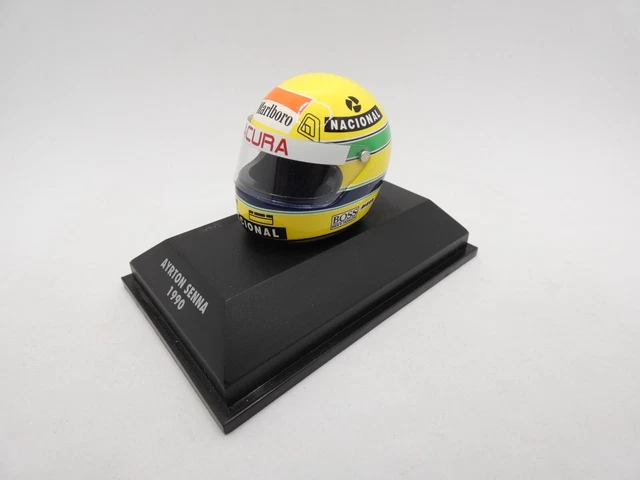 Casque Ayrton Senna 1982 Minichamps échelle 1/8 - F1, Pièce Rare