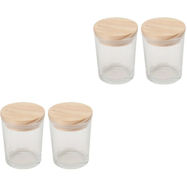 4 PCS Bougie Votive Tasse De Bougie Mini Conteneurs Bougies Noires Cannette Vide