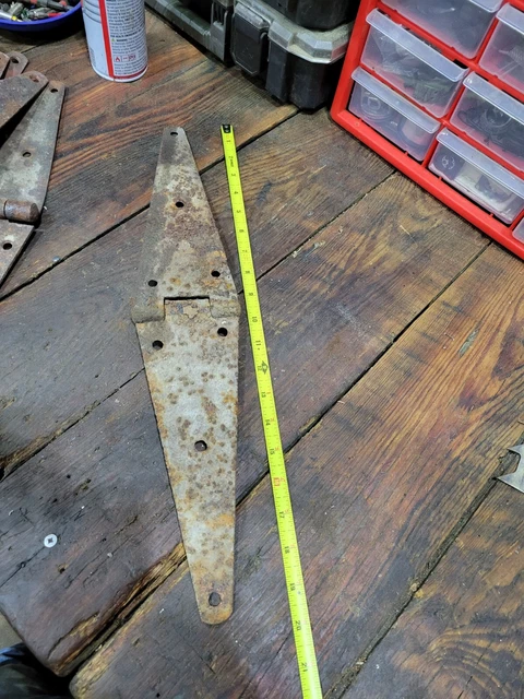 20" Vintage Antique Farm Barn Door Hinge Lot Steampunk Rustic Primitive