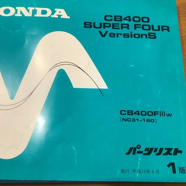 HONDA CB400SUPER FOUR Super Parts List Catalog 5O £30.08 PicClick UK
