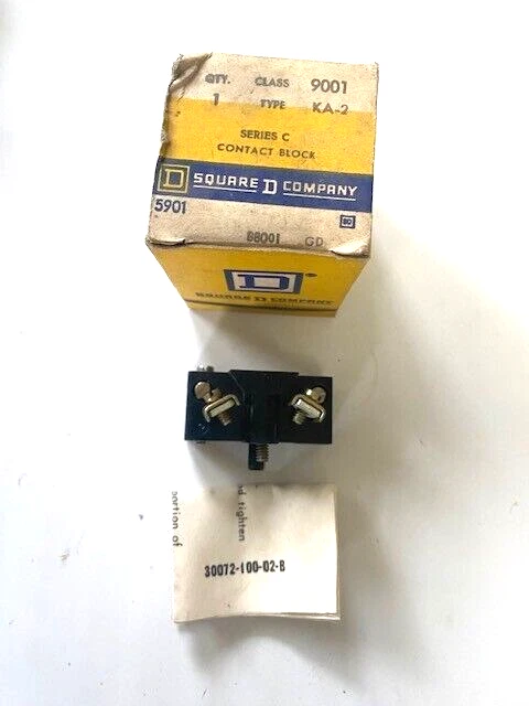 Square D Class 9001 Ka-2 Series C Contact Block Heavy Duty 88001 1 N.o. New