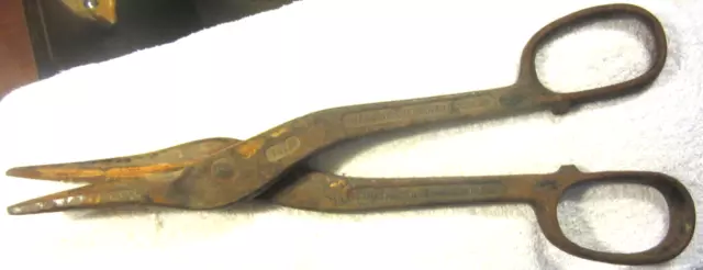 1 Tin Snips Sheet Metal Cutter Duck Bill Tip Crescent Tool Co T412 1960's,VTG
