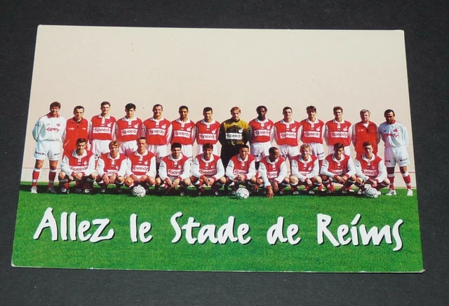 RARE FOOTBALL CARTE PHOTO PIANTONI STADE DE REIMS 1959-1960 AUGUSTE-DELAUNE