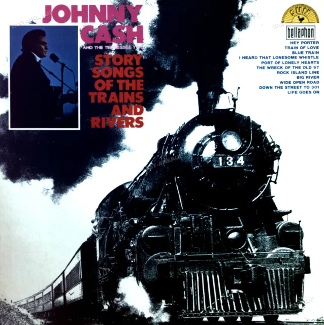 Johnny Cash & Tennessee Two - Story Songs Of The Trains & Rivers LP '