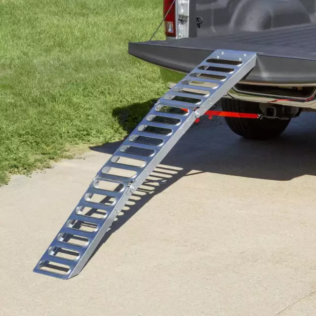 72in Tri-Fold Loading Ramp Steel Motorcycle ATV/UTV Quad Lawn Mower Truck 500lbs