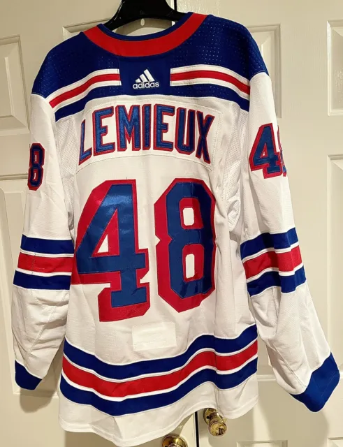 Brendan Lemieux 2019-20 Game Used Worn NY Rangers White Jersey Fanatics Hologram