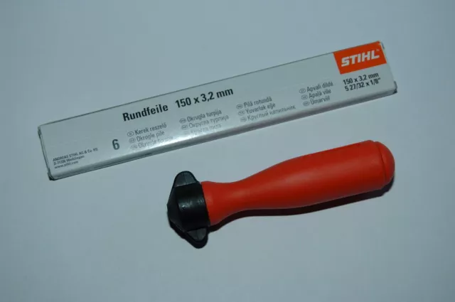 2 in 1 Feilenhalter Schärfset Feilgerät Werkzeugs Fit STIHL 4.8mm 0.325  Kettens