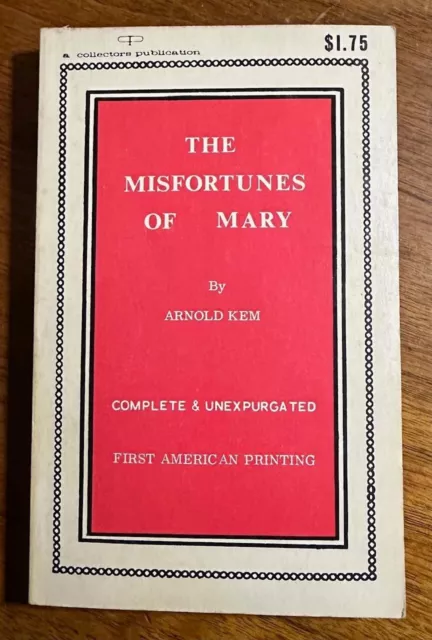 THE MISFORTUNES OF MARY by Arnold Kem 1967 Adult Paperback 1st Printing Book