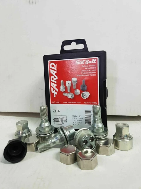 BULLONI ANTIFURTO M12X1,25 Per FIAT 500 (170) Dal 07/1991 Al 07/1999 - 5