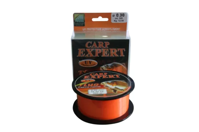 (0,33€/ 10m) Angelschnur Carp Expert FLUO ORANGE 300m Karpfenschnur monofile