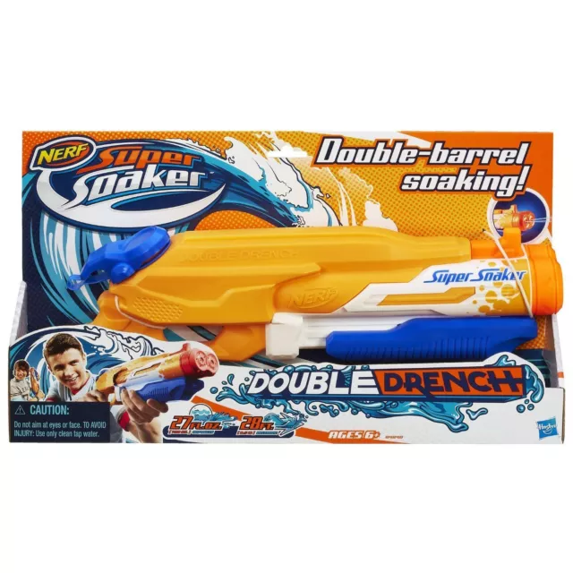 Brand New NERF Super Soaker DOUBLE DRENCH Blaster ~ Water Pistol