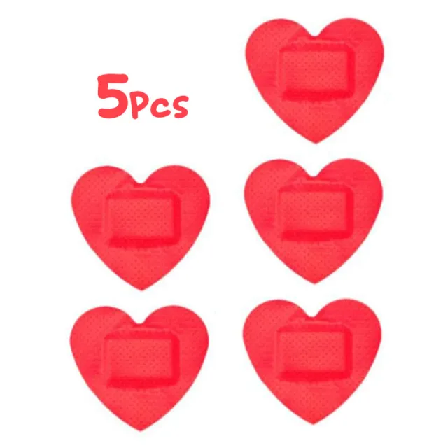 5pcs Red Heart -- Band adhésif en forme --