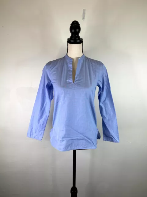 Everlane Women's Blue Long Sleeve Cotton Shirt SZ 00