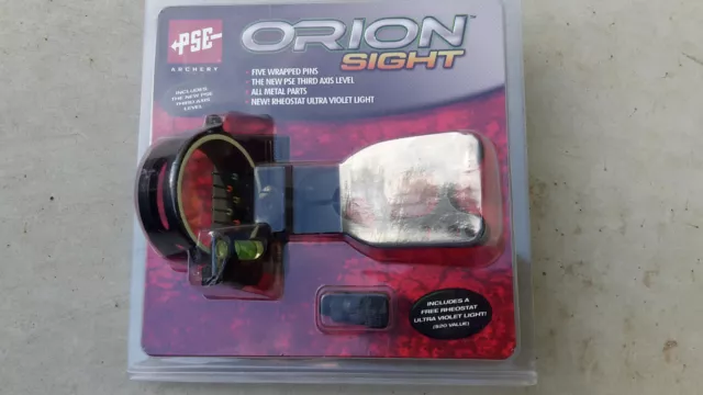 Archery Hunting Sight,Strong,Reliable,Accurate. Adjustable.5 Fluro Pin.level