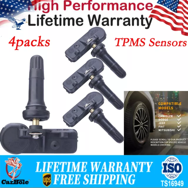 56029398AB TPMS TIRE PRESSURE SENSORS For Fiat Jeep Wrangler JK Chrysler Genuine